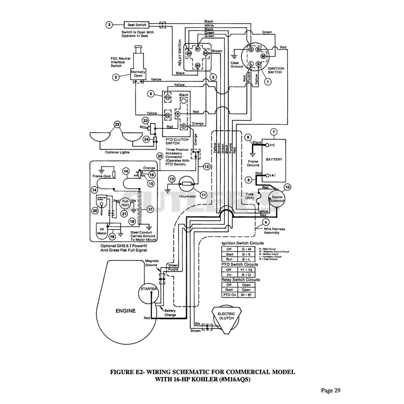 Wiring Schematic for Commercial Model