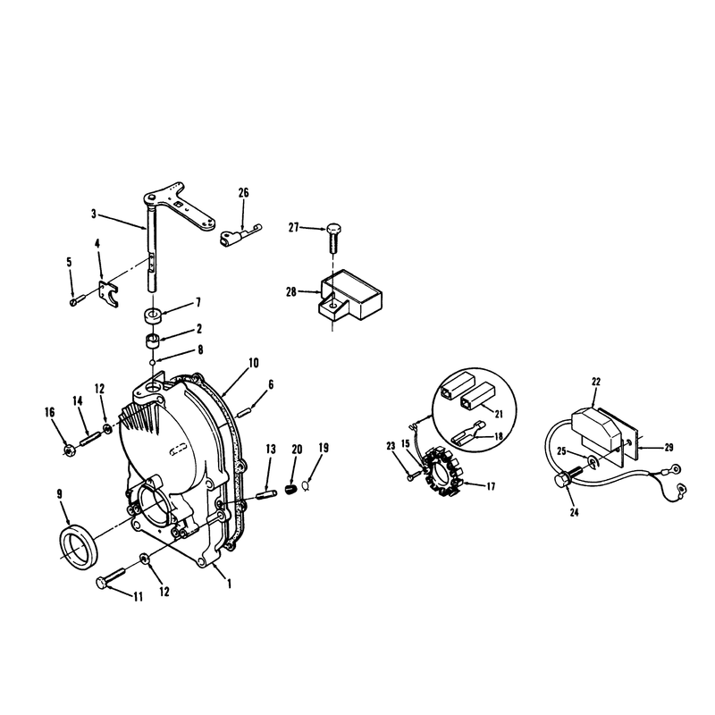 Gearcase Ignition Control Alternator and Regulator