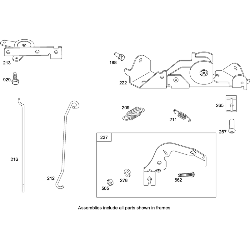 Governor Control Assembly Briggs and Stratton 407777-0550-B1