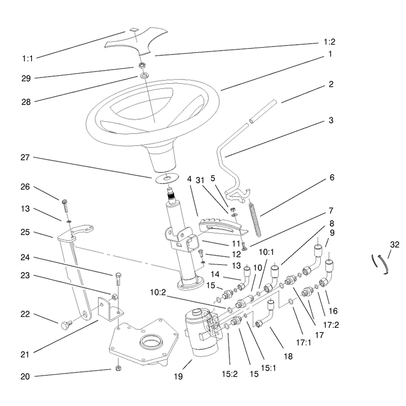 Power Steering and Tilt Assembly