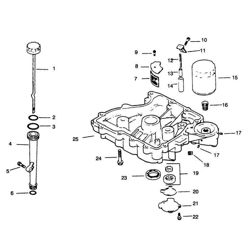 Oil Panlubrication Engine Kohler Model No Cv125t-1254