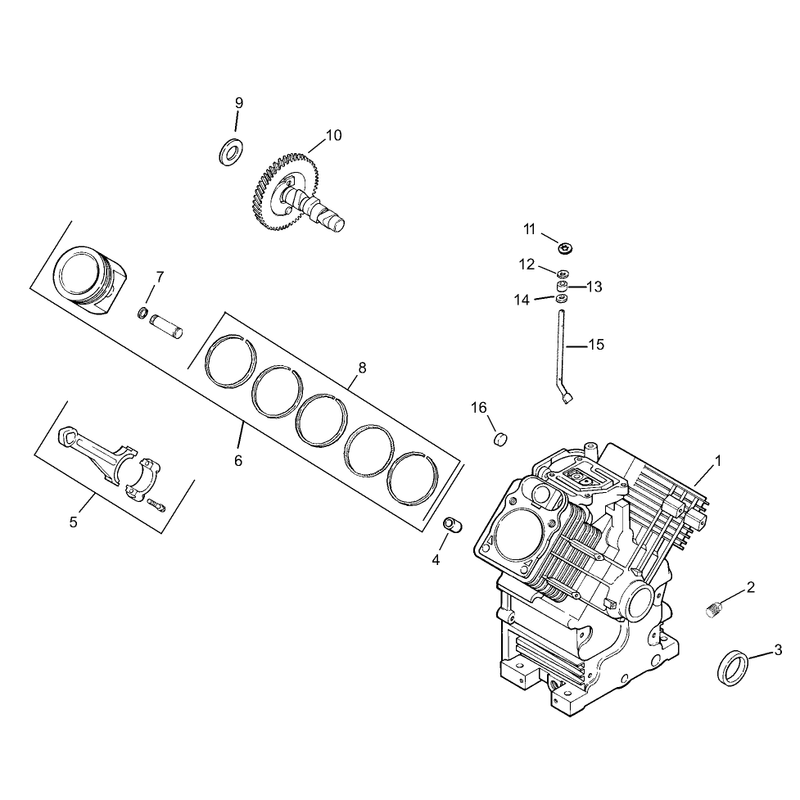 Group 2 Crankscase Assembly Kohler CH740-0007