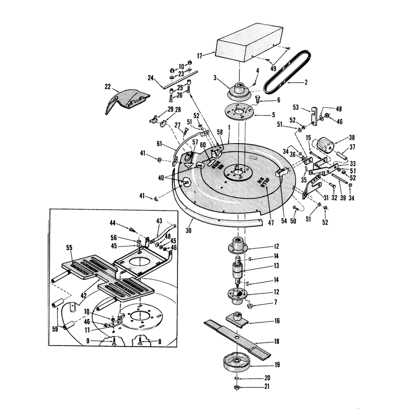 25in Cutting Unit Parts List