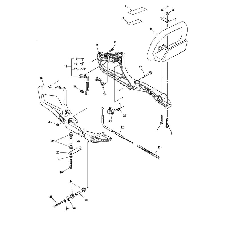 Handle,Throttle, Stop Switch