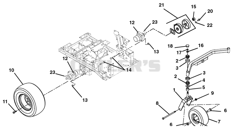 Wheel Motors, Tires, brakes And Front Forks