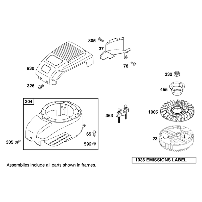Blower Housing and Flywheel Assembly