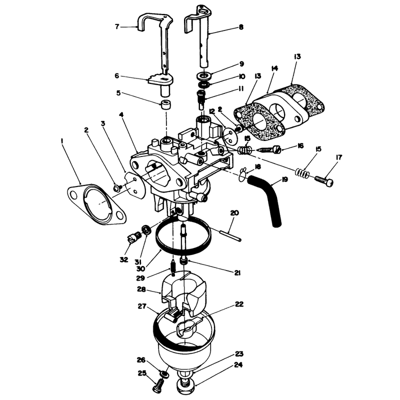 Carburetor Assembly Model No Vml0-2