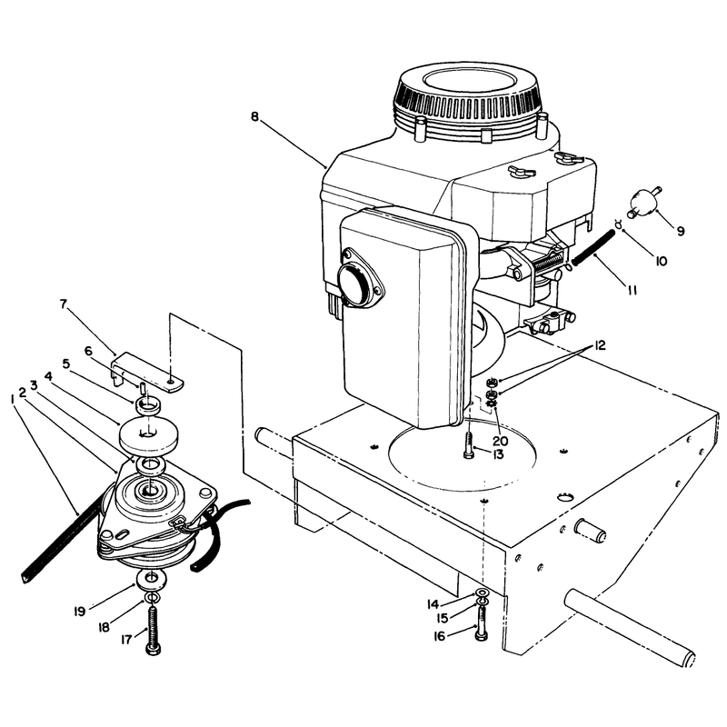 Engine and Clutch Assembly