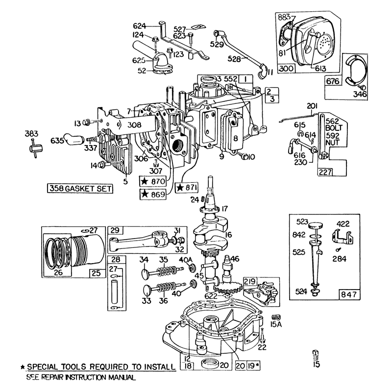 Engine Briggs and Stratton Model 131922-0163-01