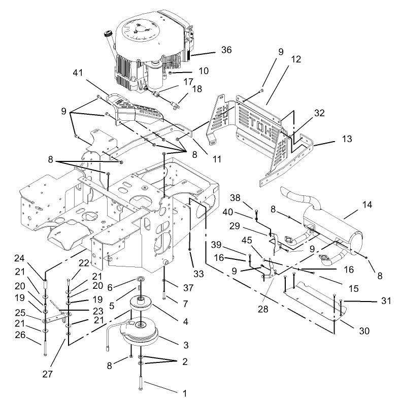 Engine and Clutch Assembly