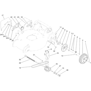 Disharge Door and Rear Wheel Assembly