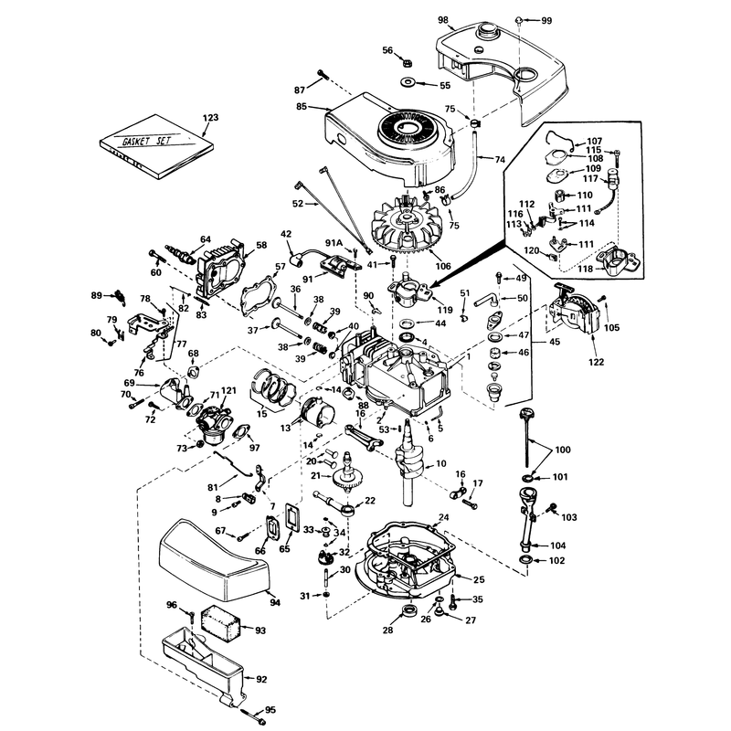 Engine Tecumseh Model No Tnt 100-10059c
