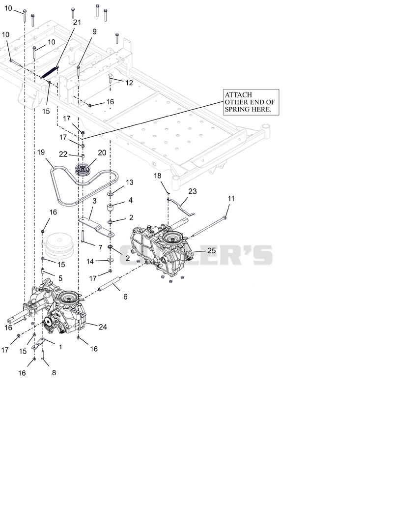 Transaxles and Idler Pulley - 42 and 52"