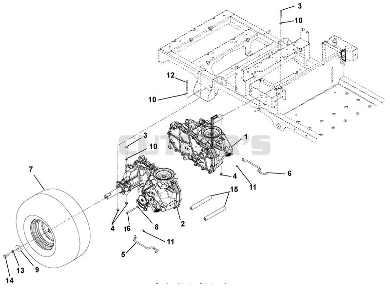 Transaxle, Dump Valves And Rear Wheels