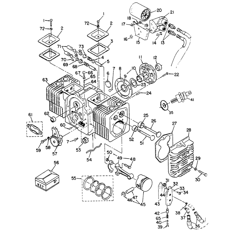 Cylinder Block Assy Onan P220g Type I10808g
