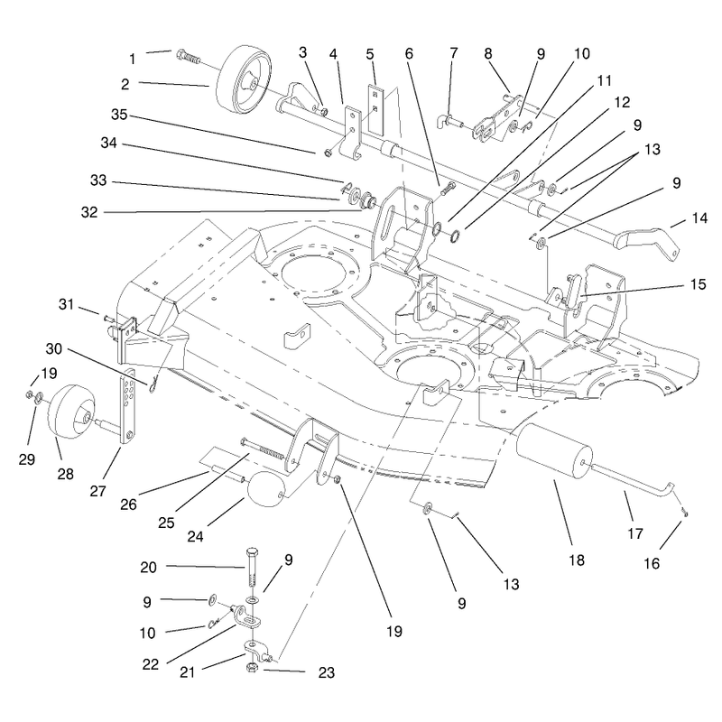 Gage Wheels And Lift Brackets Assembly