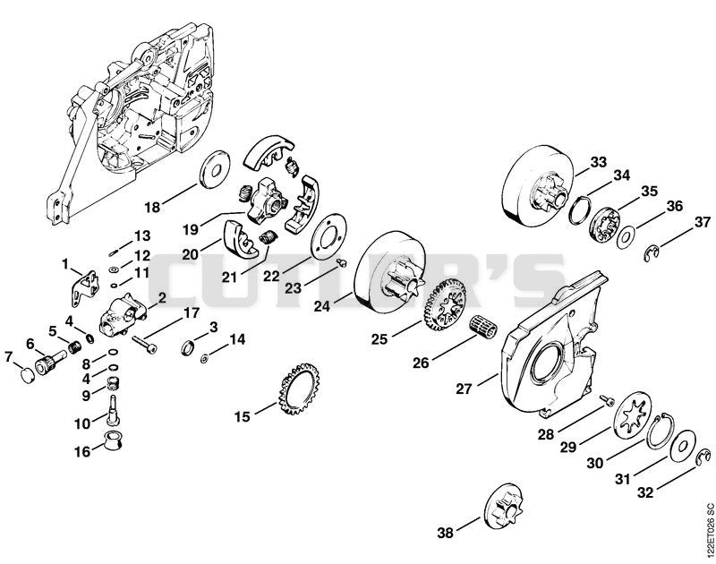 Oil pump, Clutch