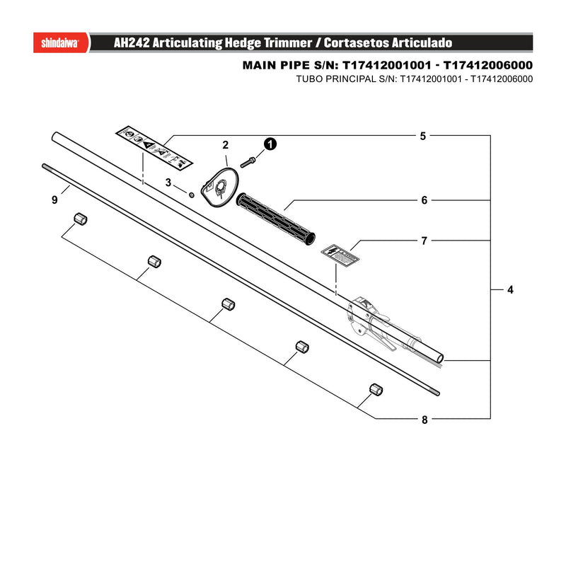 MAIN PIPE S/N: T17412001001 - T17412006000