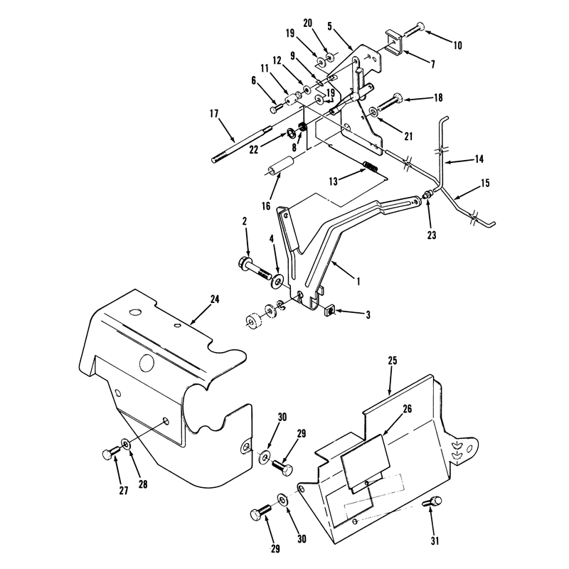 14hp Engine Governor Linkage and Cover Assembly
