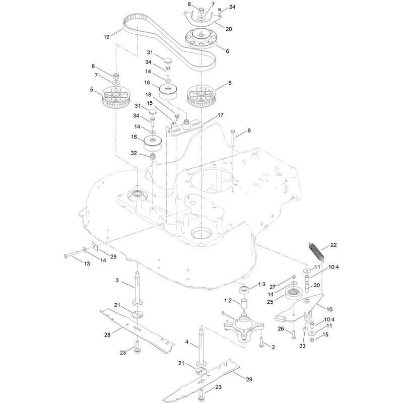 Blade and Spindle Assembly