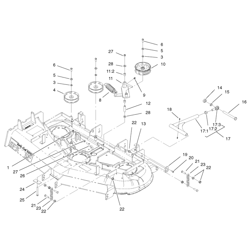 Idler PulleyLift Strut Chain Assembly