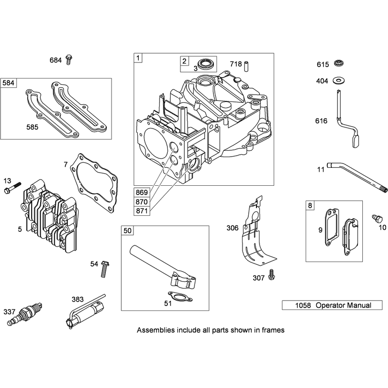 Cylinder Assembly Briggs and Stratton 126T02-0237-B1