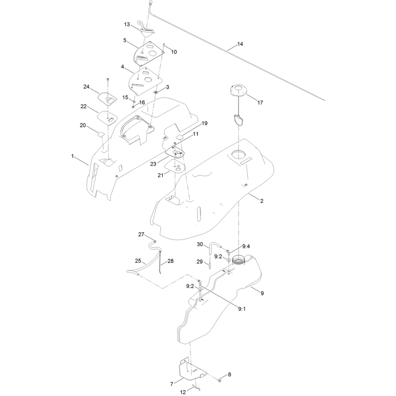 Body Styling and Fuel Tank Assembly