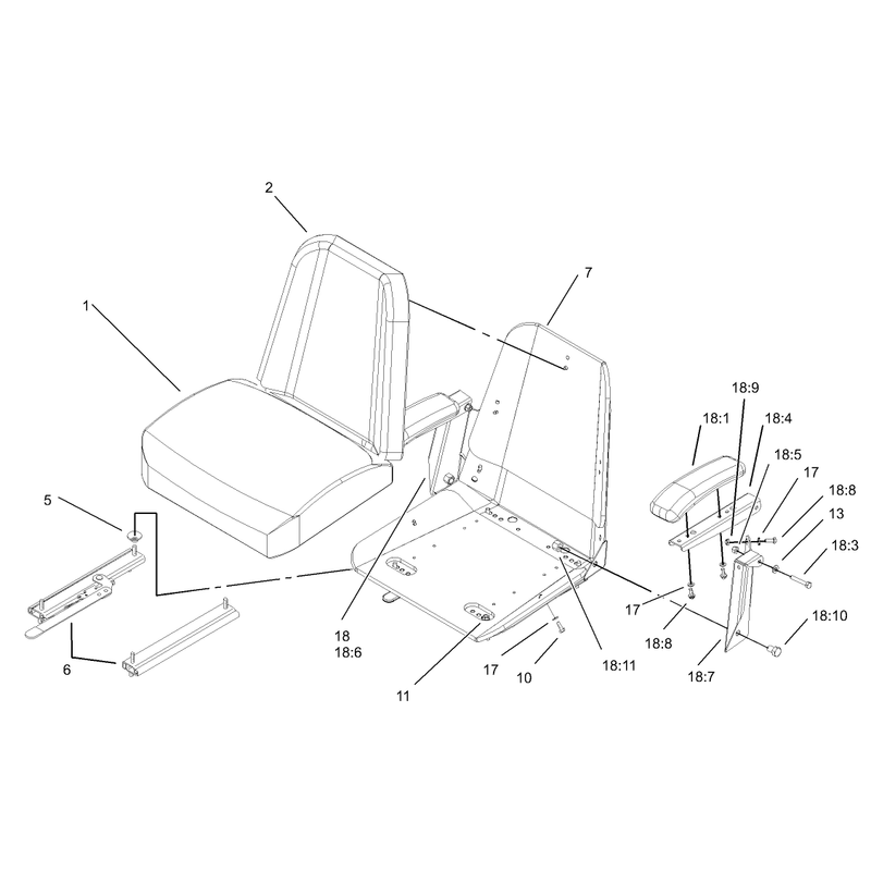Seat Assembly No 1-633705 Only on 74236