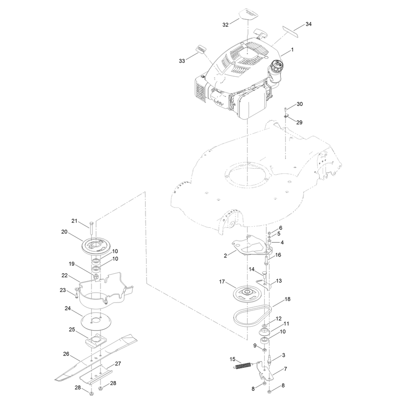 Engine and Blade Assembly