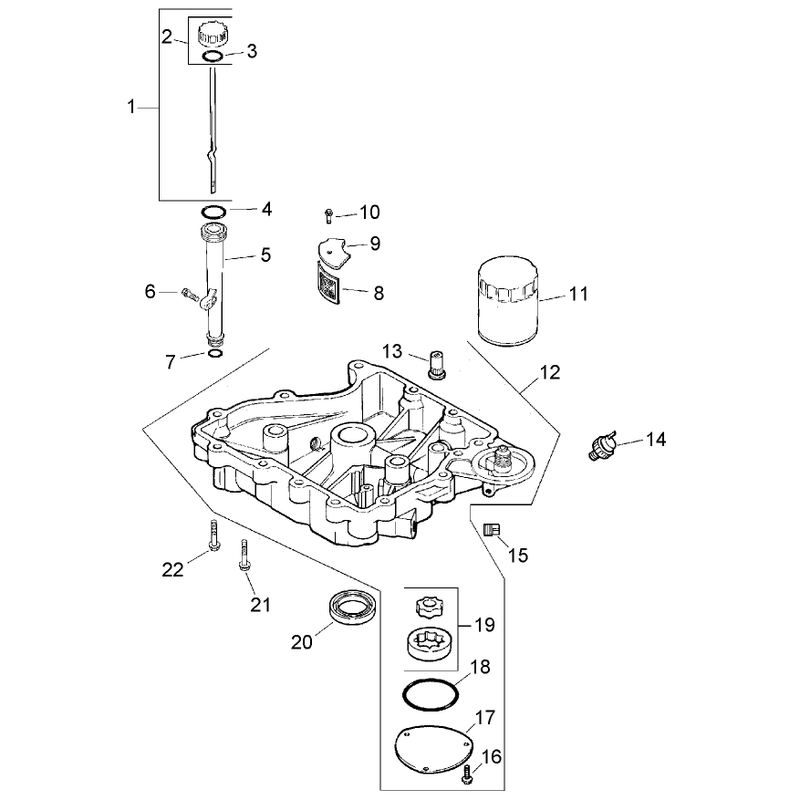 Oil PanLubrication Assembly Kohler CV493S-27528
