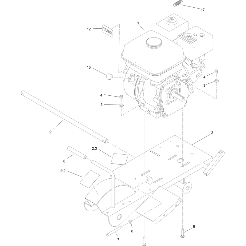 Engine and Frame Assembly