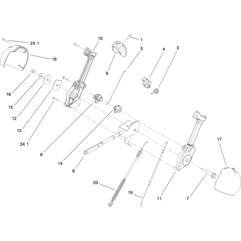 Lever Chute Control Assembly