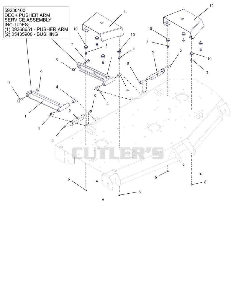 Deck Stabilizer Arms and Belt Guards - 52" and 60"