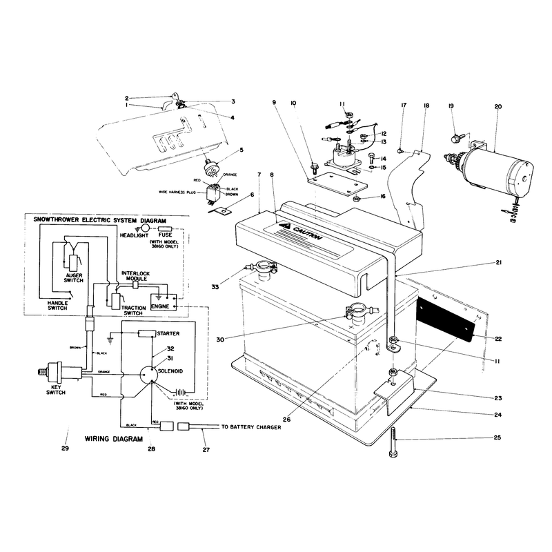 12 Volt Starting Motor Kit 42-3370 (optional)