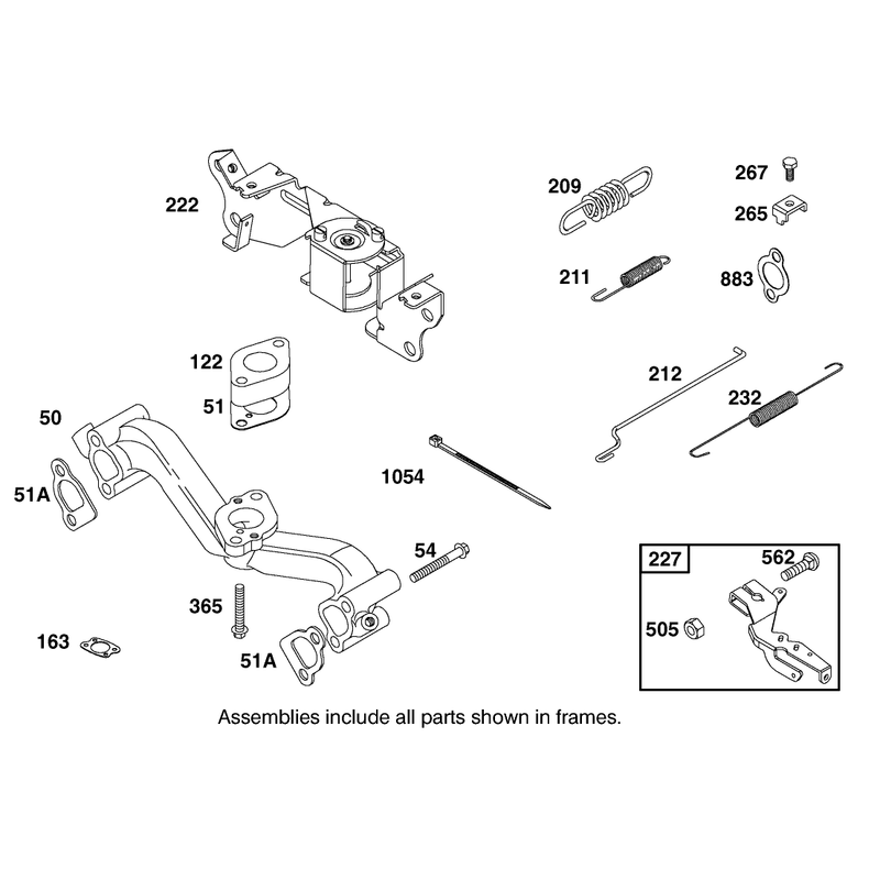 Manifold Intake and Governor Control Assembly