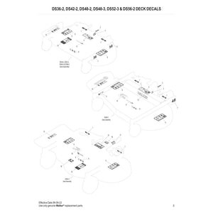 DS36-2, DS42-2, DS48-2, DS48-3, DS52-3 & DS56-2 DECK DECALS