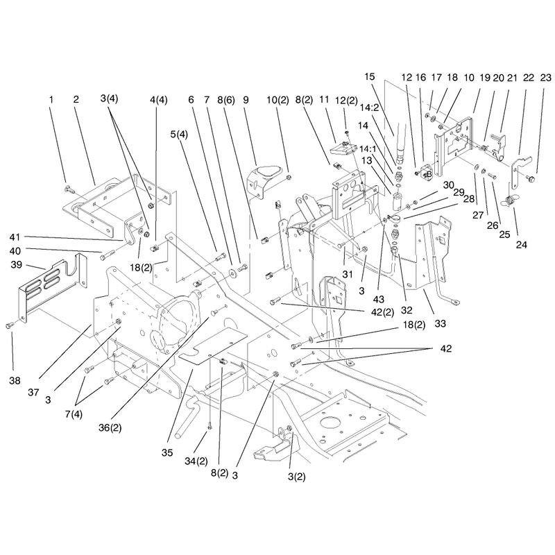 Steering Tower and Fuel Tank Assembly