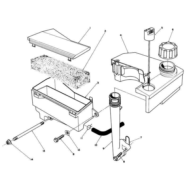 Air Cleaner and Fuel Tank Assemblymodel No Vmg6
