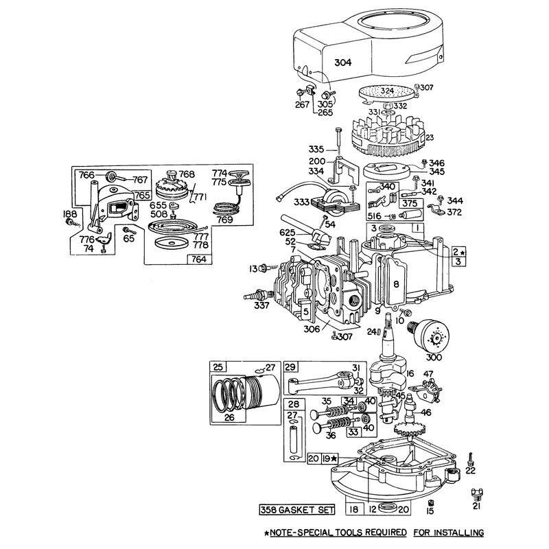 Engine Briggs and Stratton Model 92908-1746-01
