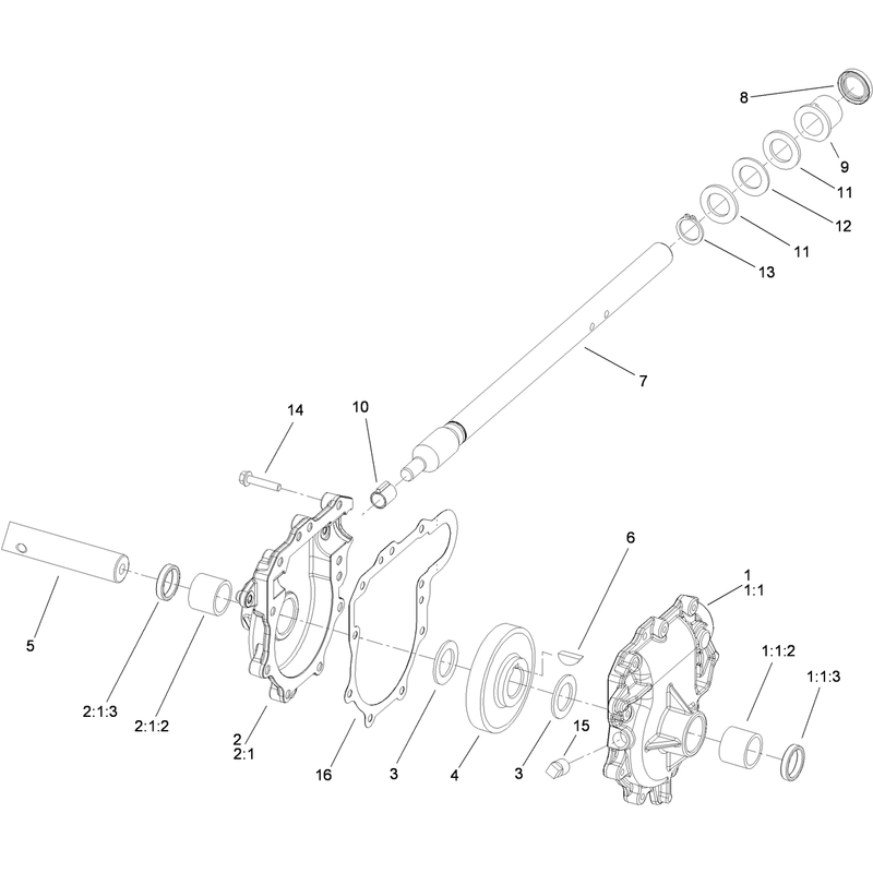 28 Inch Auger Gearcase Assembly No. 108-7329