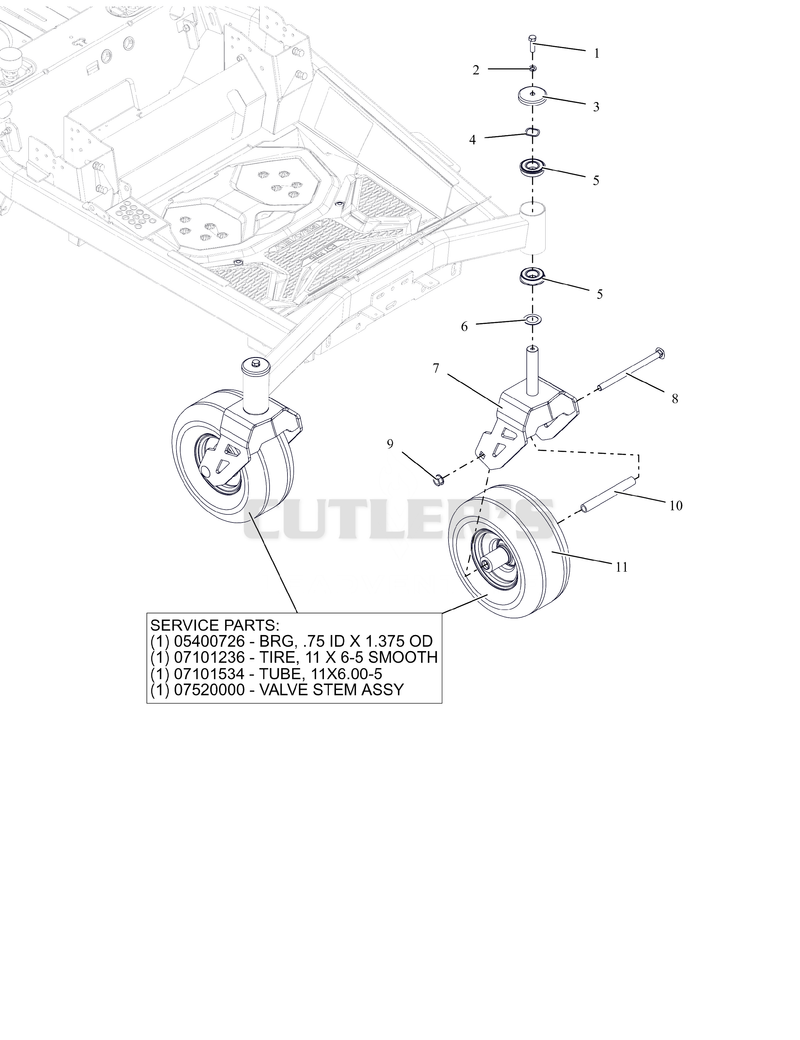 Front Wheel and Caster