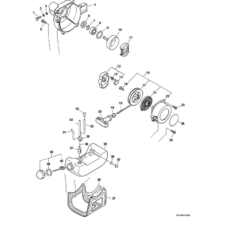 Fancase, Clutch, Starter, Fuel System