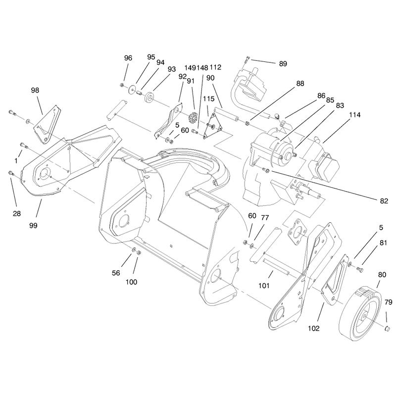 Engine & Wheel Assembly