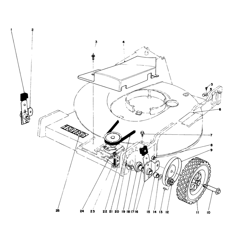 Front Wheel and Pivot Arm Assembly