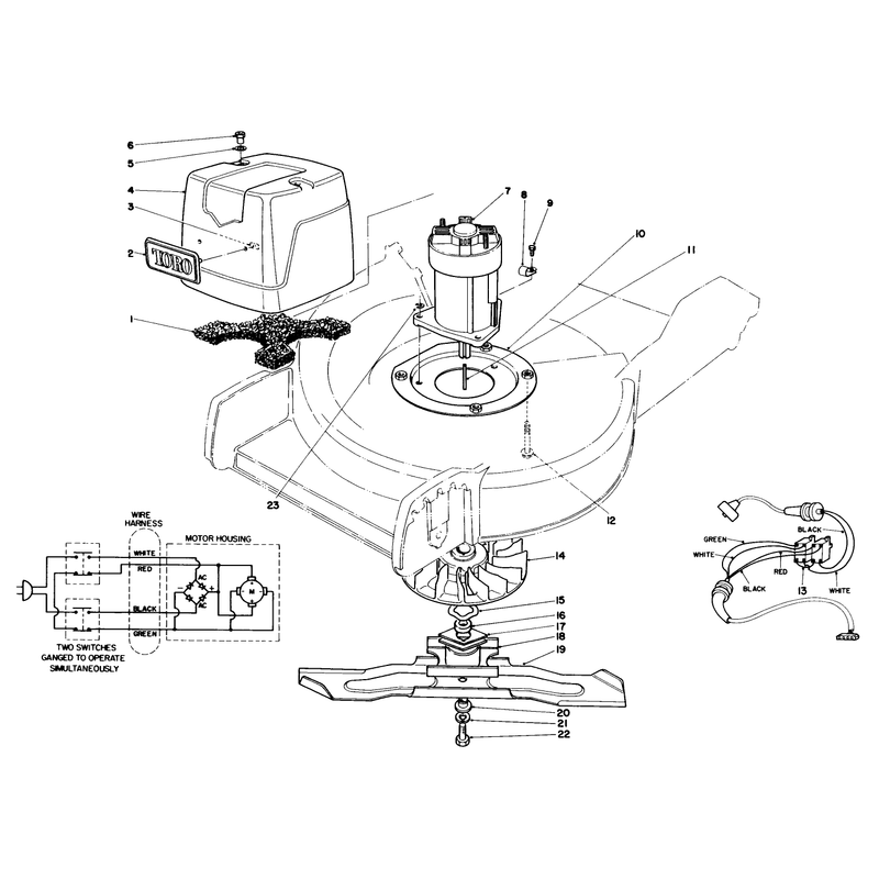 Motor and Blade Assembly