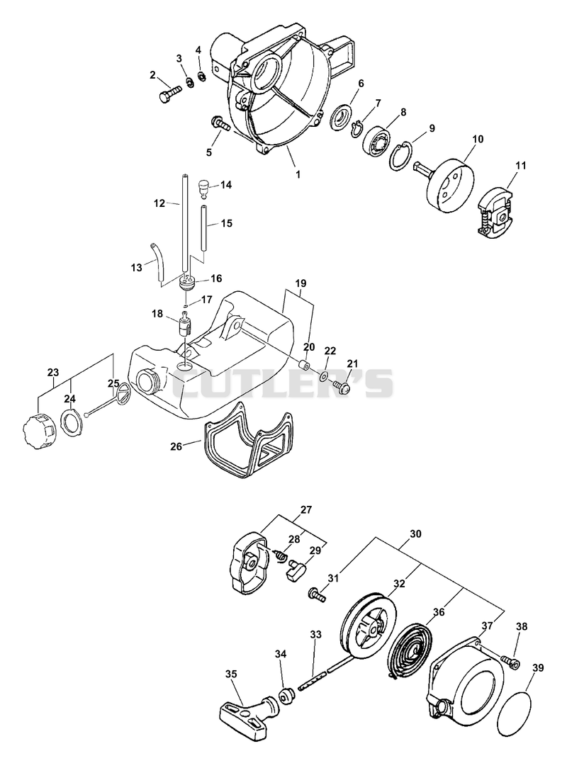Clutch, Fan Case, Fuel System, Starter