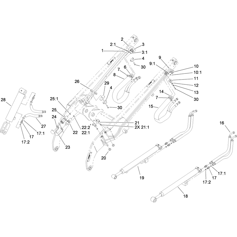 Loader Arm Hydraulic Assembly