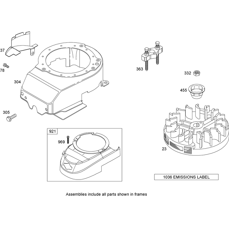 Blower Housing Assembly Briggs and Stratton 126T02-0139-B1