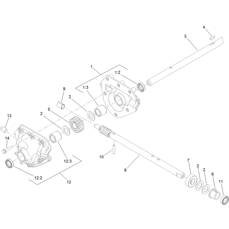 26 Inch Auger Gearcase Assembly No. 119-7641
