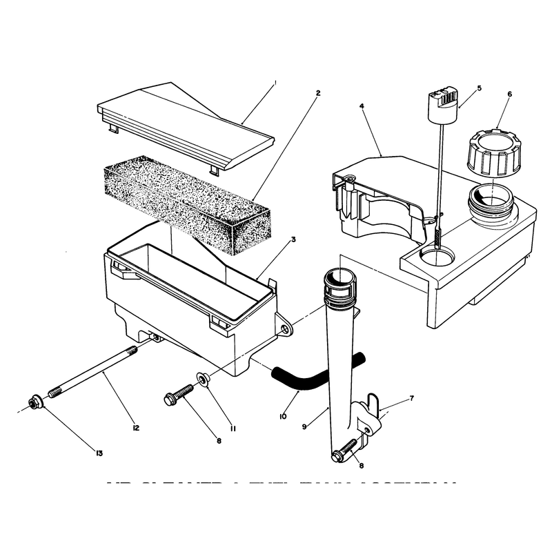 Air Cleaner and Fuel Tank Assembly Model No Vmj8